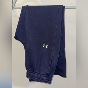 Navy Under Armour Fleece Sweatpants